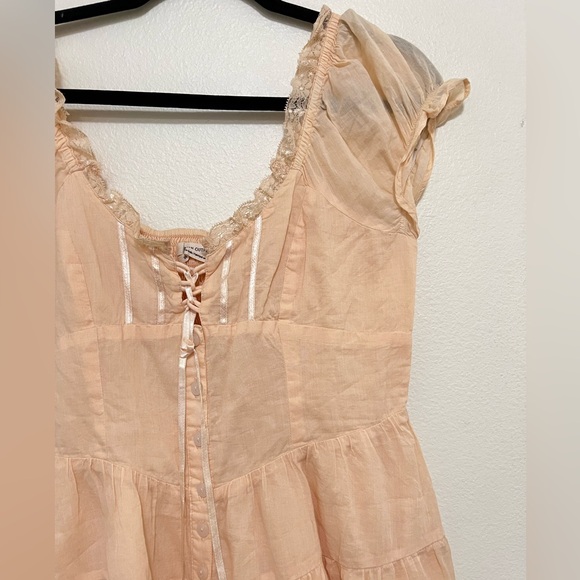 Urban Outfitters tiered babydoll lace up romper - Picture 8 of 9